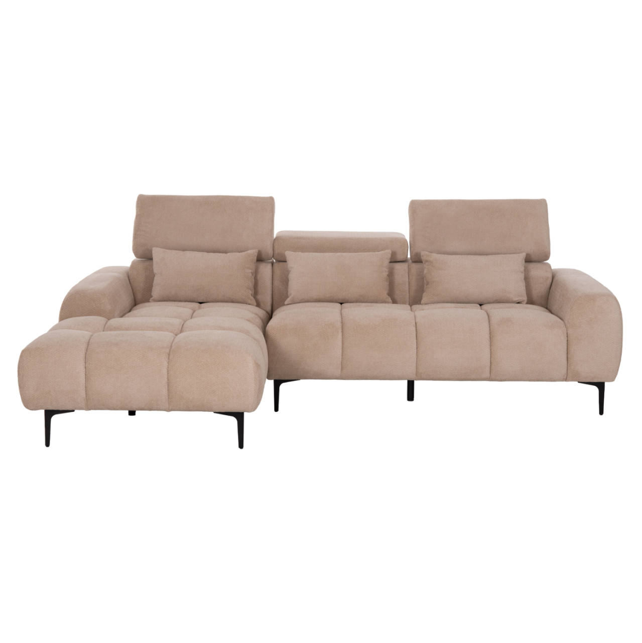 CORNER SOFA LEFT DIVYA HM3267.11L BROWN FABRIC 260x100-174x104Hcm. [3]