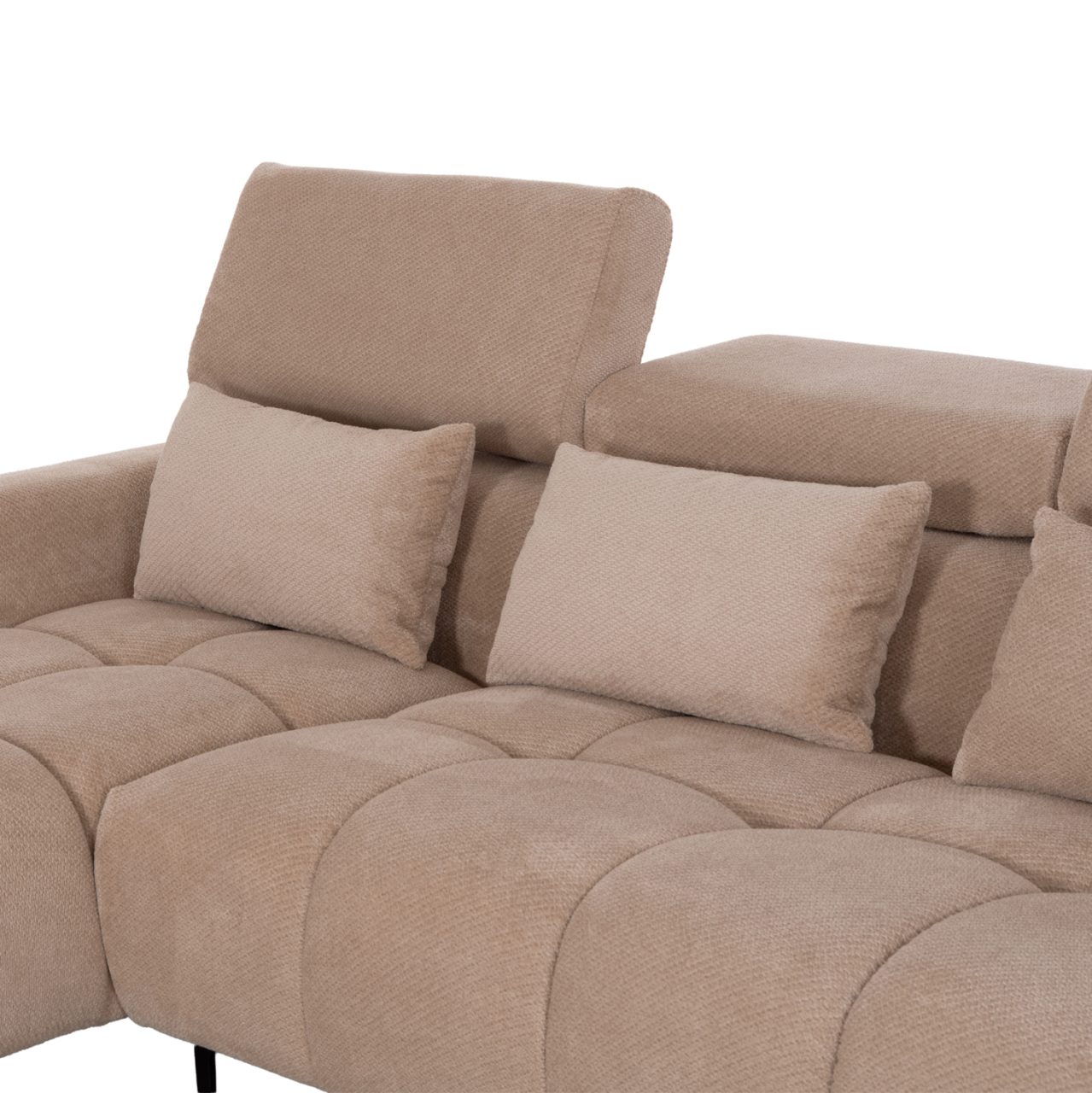 CORNER SOFA LEFT DIVYA HM3267.11L BROWN FABRIC 260x100-174x104Hcm. [7]