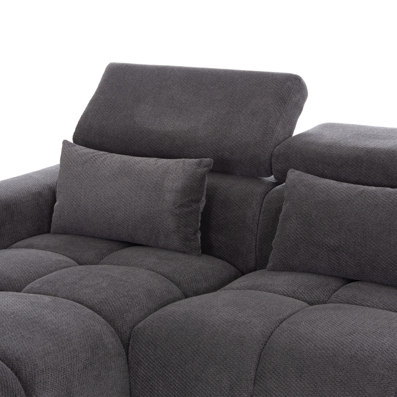 CORNER SOFA LEFT DIVYA HM3267.12L GREY FABRIC 260x100-174x104Hcm. [7]