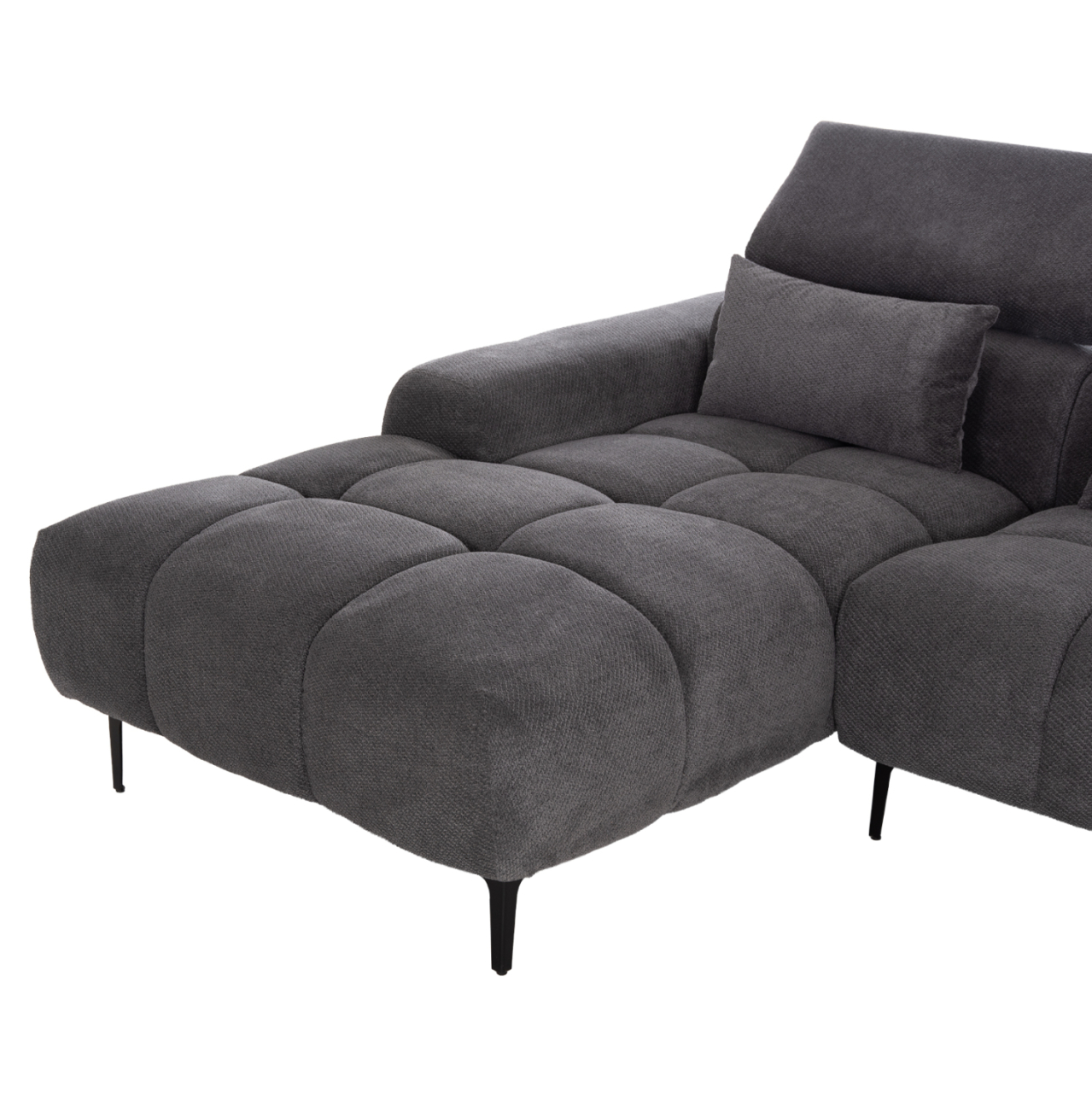 CORNER SOFA LEFT DIVYA HM3267.12L GREY FABRIC 260x100-174x104Hcm. [8]