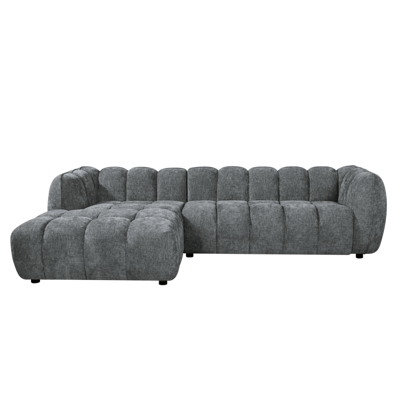 CORNER SOFA (LEFT) LYKKE HM3326.01L GREY FABRIC 280x89-165(chaise)x70Hcm. [3]