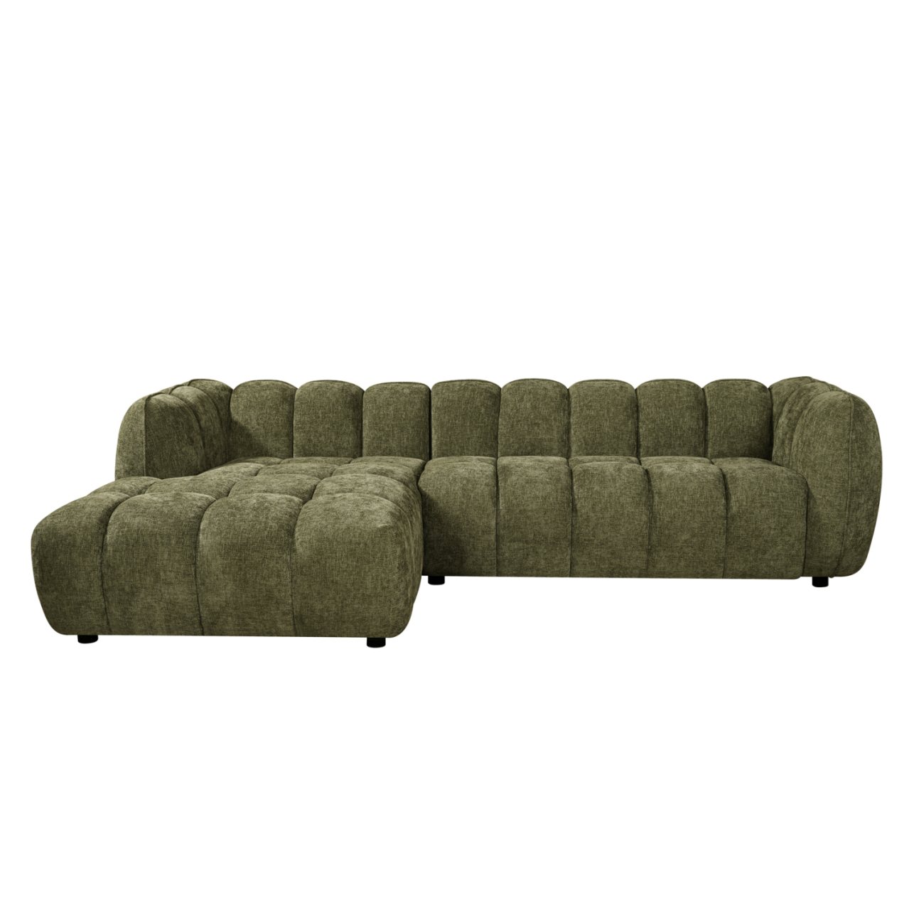 CORNER SOFA (LEFT) LYKKE HM3326.03L GREEN FABRIC 280x83-160(chaise)x80Hcm. [3]