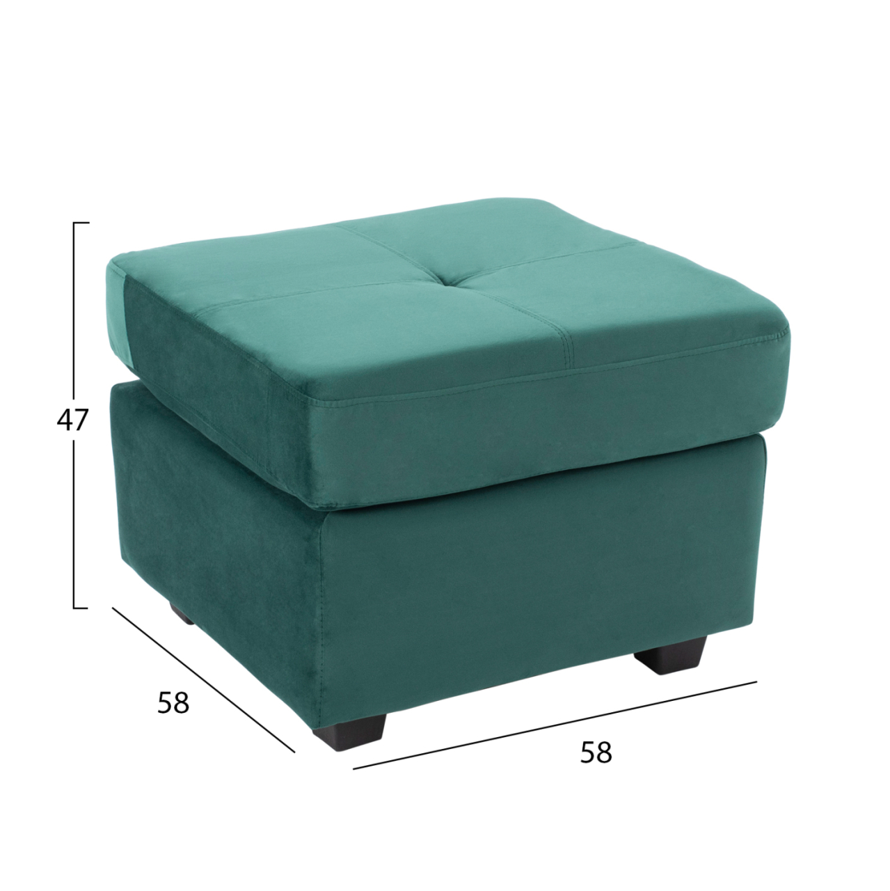 Corner Sofa Reversible Velvet Fabric Cypress Green color 207x145x85 HM3004.13 [3]