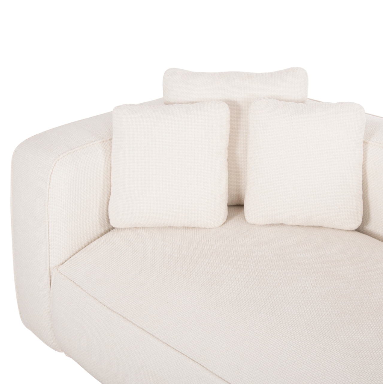 CORNER SOFA (RIGHT) 3-SEATER GRACE HM3280.02R WHITE FABRIC 252x105-160x70-90Hcm. [7]