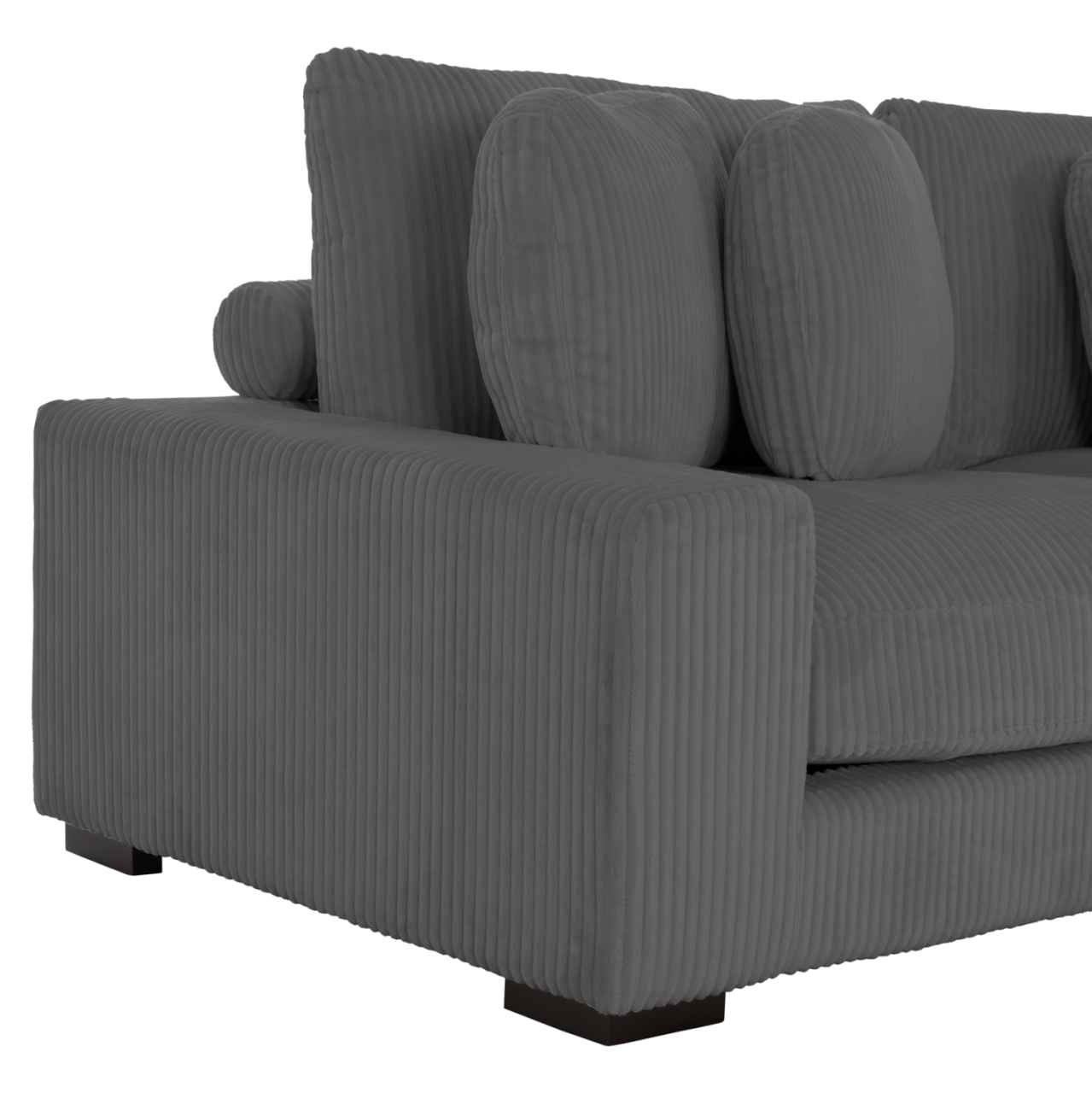 CORNER SOFA RIGHT CRANFIELD HM3287.01R GREY CORD FABRIC 315x167(corner)x67Hcm. [9]