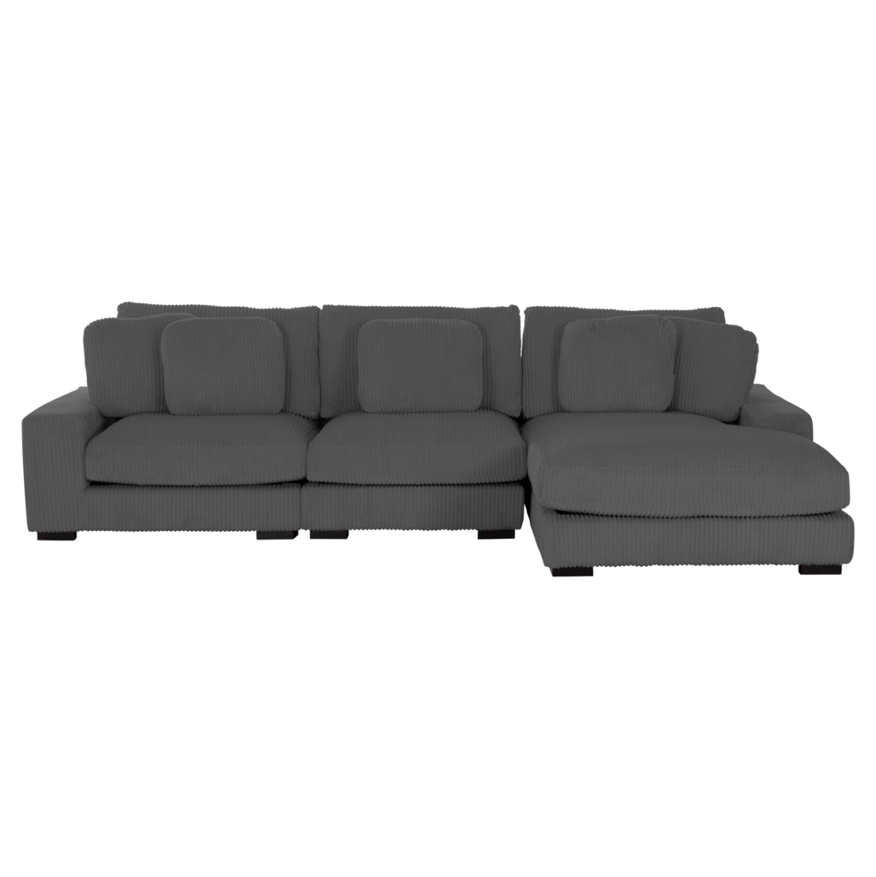 CORNER SOFA RIGHT CRANFIELD HM3287.01R GREY CORD FABRIC 315x167(corner)x67Hcm. [3]