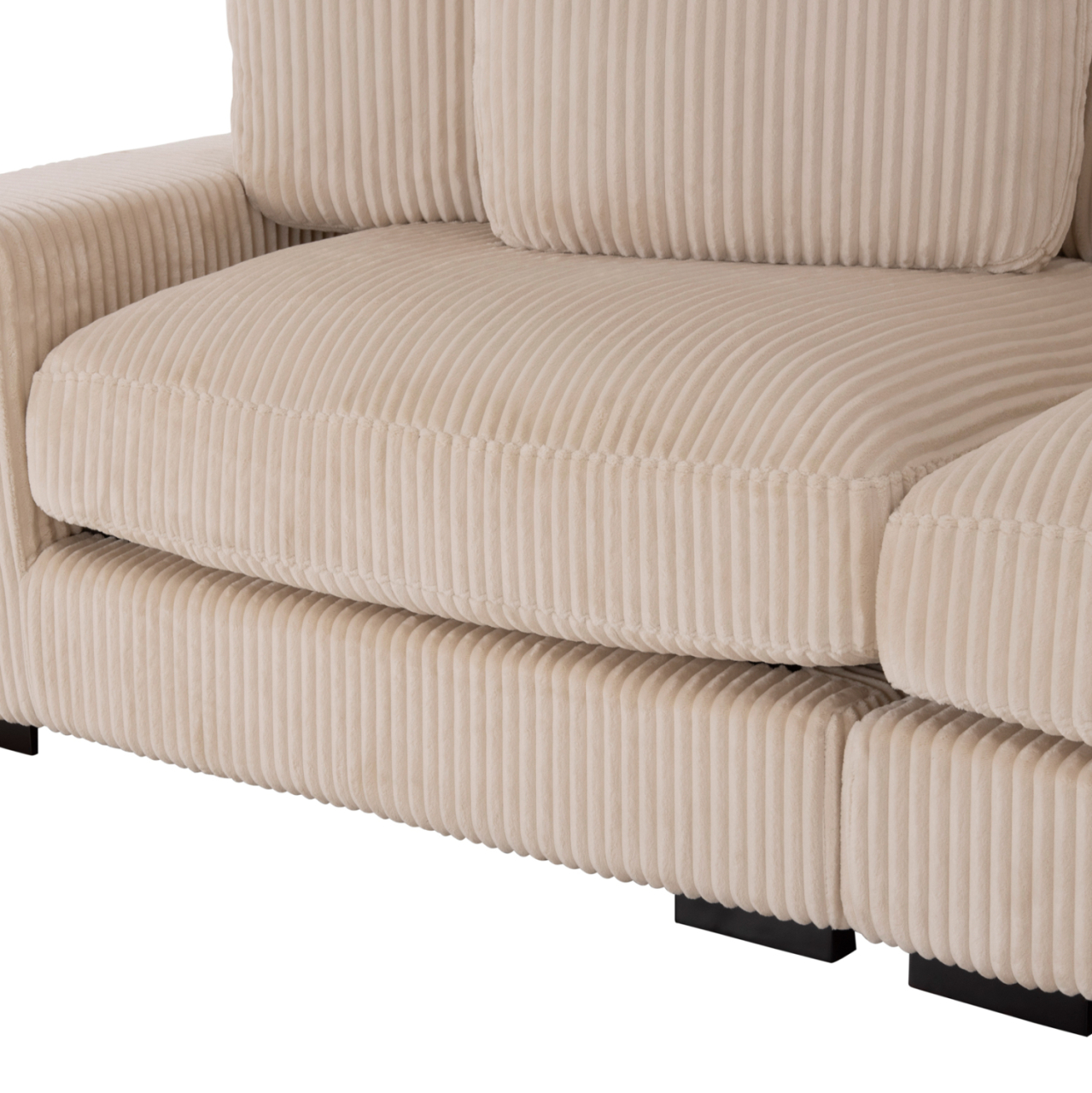 CORNER SOFA RIGHT CRANFIELD HM3287.02R BEIGE CORD FABRIC 315x167(corner)x67Hcm. [8]