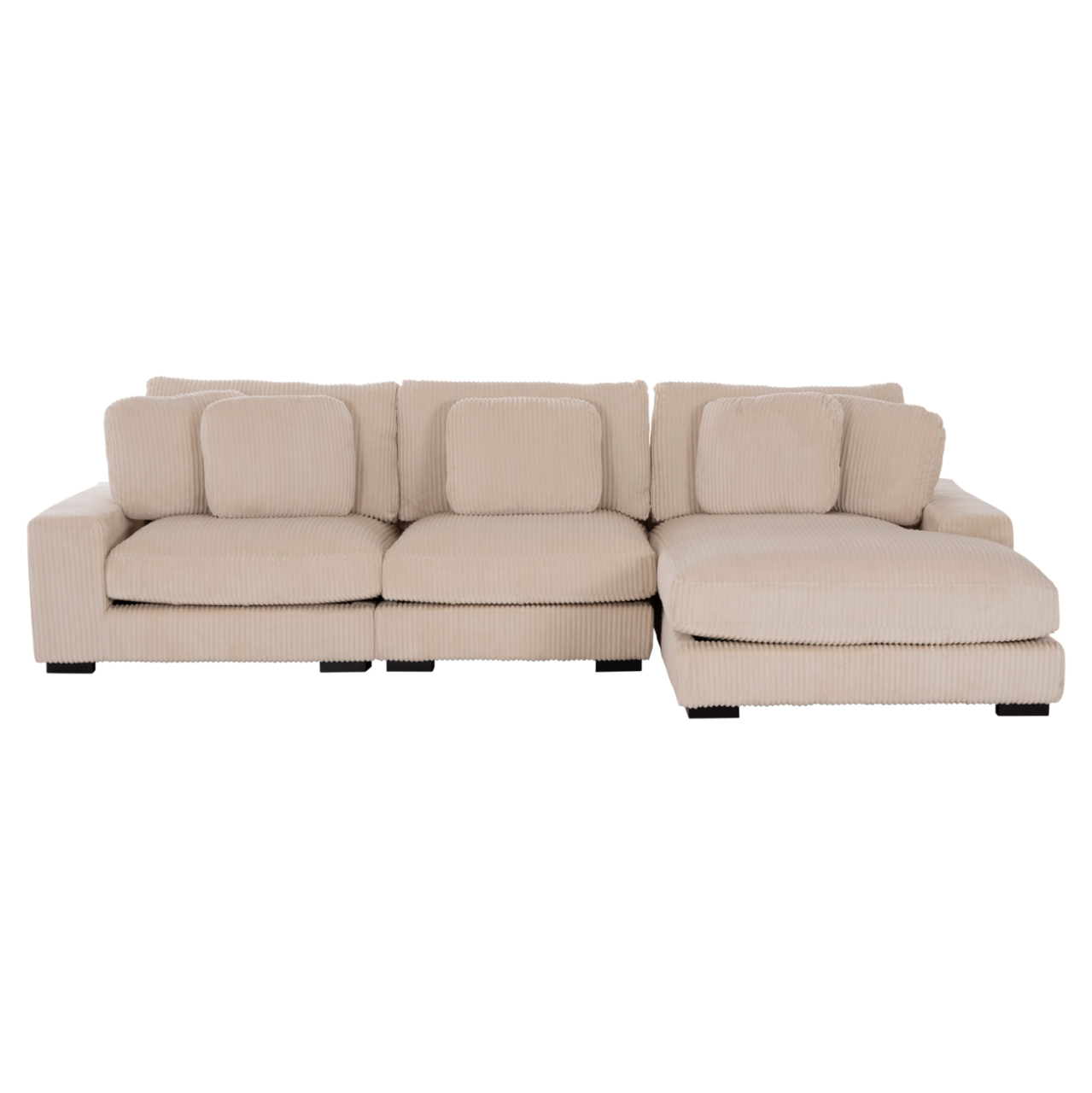 CORNER SOFA RIGHT CRANFIELD HM3287.02R BEIGE CORD FABRIC 315x167(corner)x67Hcm. [3]