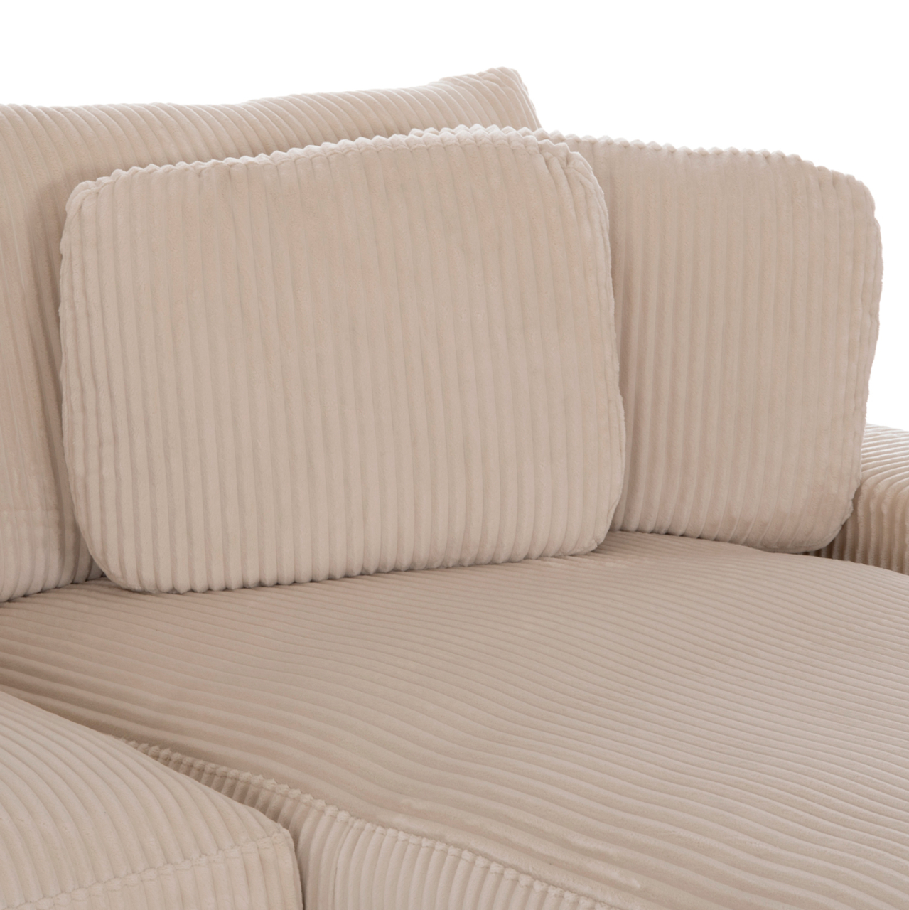 CORNER SOFA RIGHT CRANFIELD HM3287.02R BEIGE CORD FABRIC 315x167(corner)x67Hcm. [6]