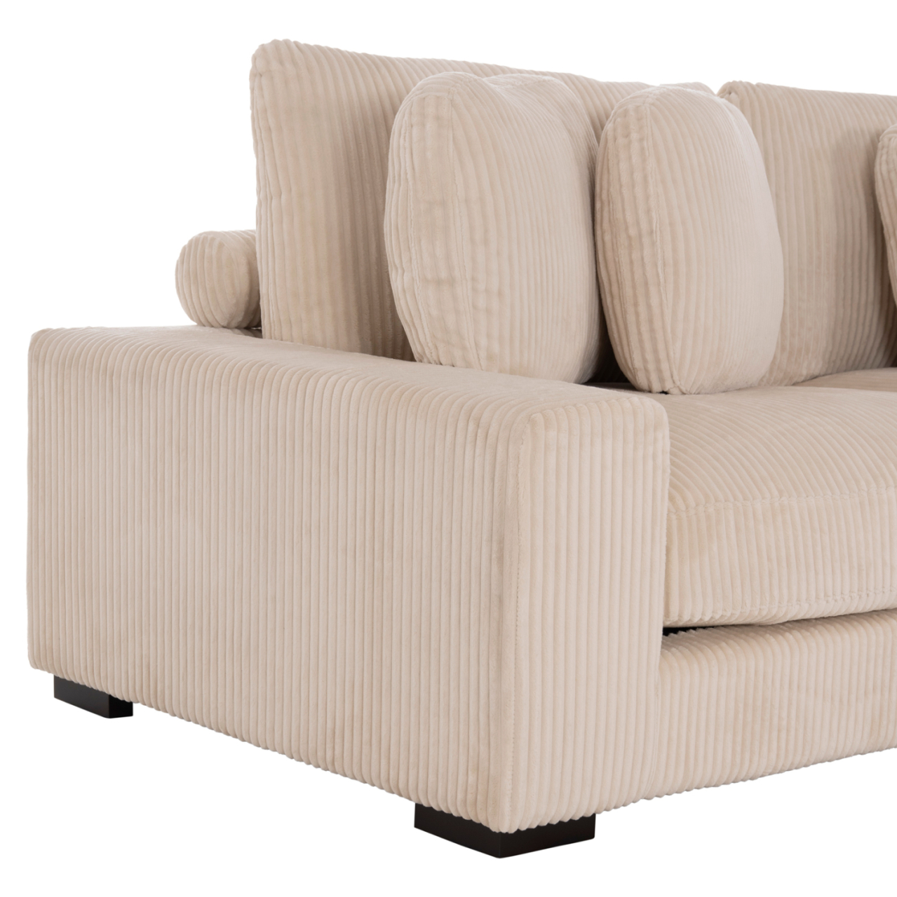 CORNER SOFA RIGHT CRANFIELD HM3287.02R BEIGE CORD FABRIC 315x167(corner)x67Hcm. [9]