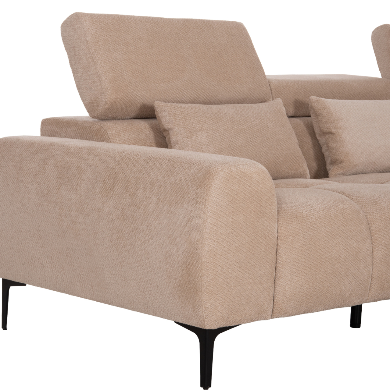 CORNER SOFA RIGHT DIVYA HM3267.11R BROWN FABRIC 260x100-174x104Hcm. [8]