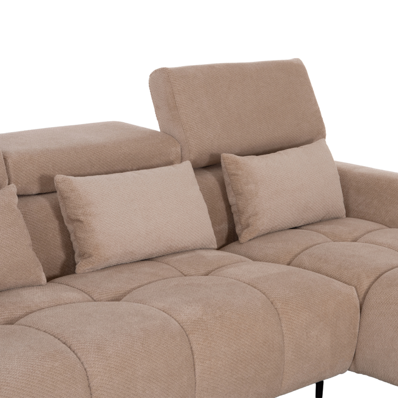 CORNER SOFA RIGHT DIVYA HM3267.11R BROWN FABRIC 260x100-174x104Hcm. [7]