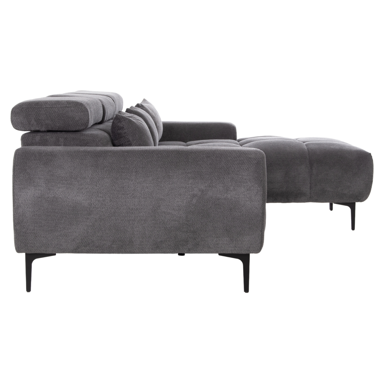 CORNER SOFA RIGHT DIVYA HM3267.12R GREY FABRIC 260x100-174x104Hcm. [4]