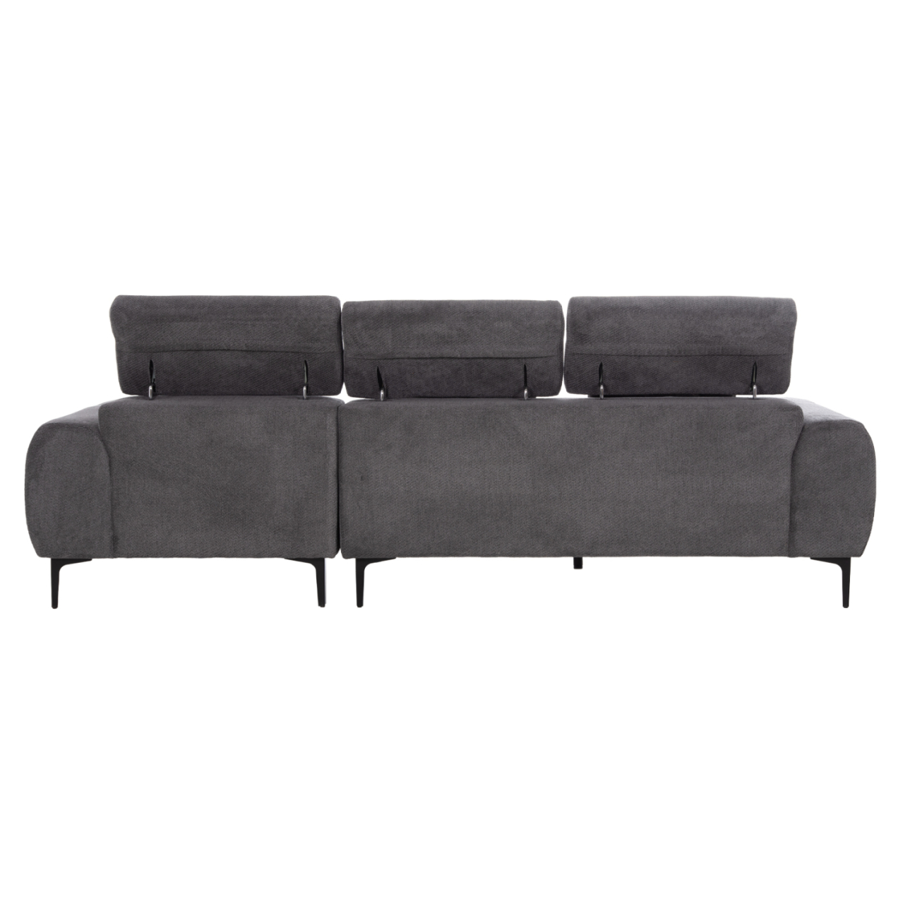CORNER SOFA RIGHT DIVYA HM3267.12R GREY FABRIC 260x100-174x104Hcm. [6]