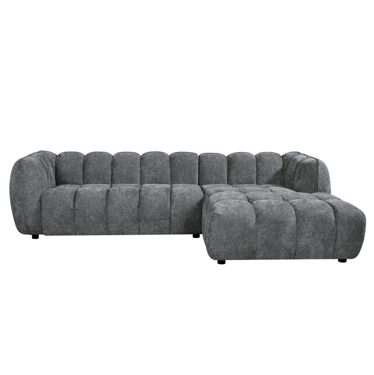CORNER SOFA (RIGHT) LYKKE HM3326.01R GREY FABRIC 280x89-165(chaise)x70Hcm. [3]