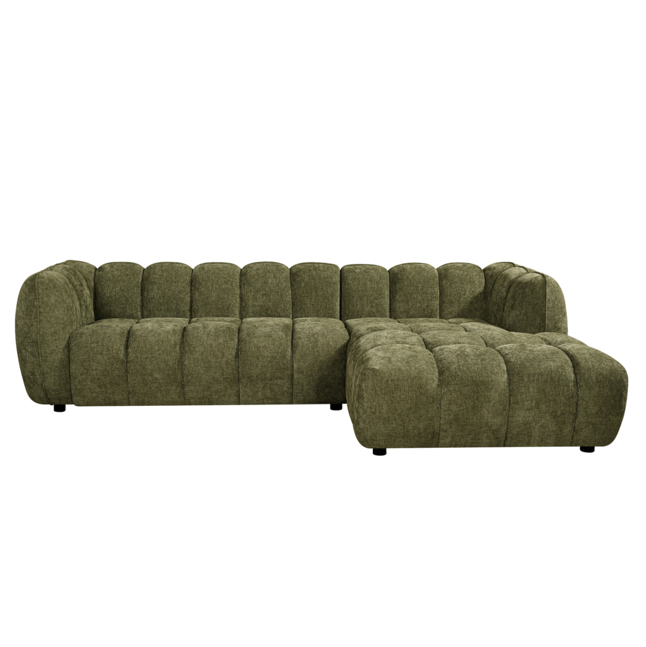CORNER SOFA (RIGHT) LYKKE HM3326.03R GREEN FABRIC 280x89-165(chaise)x70Hcm. [3]