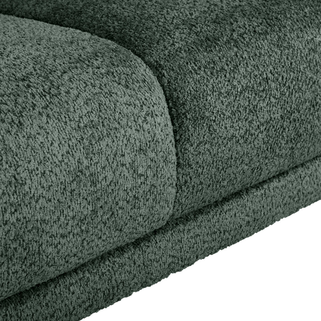 CORNER SOFA SYMMET HM3269.05 GREEN FABRIC-GLOSSY ANTHRACITE LEGS 314x314x90-102Hcm. [10]