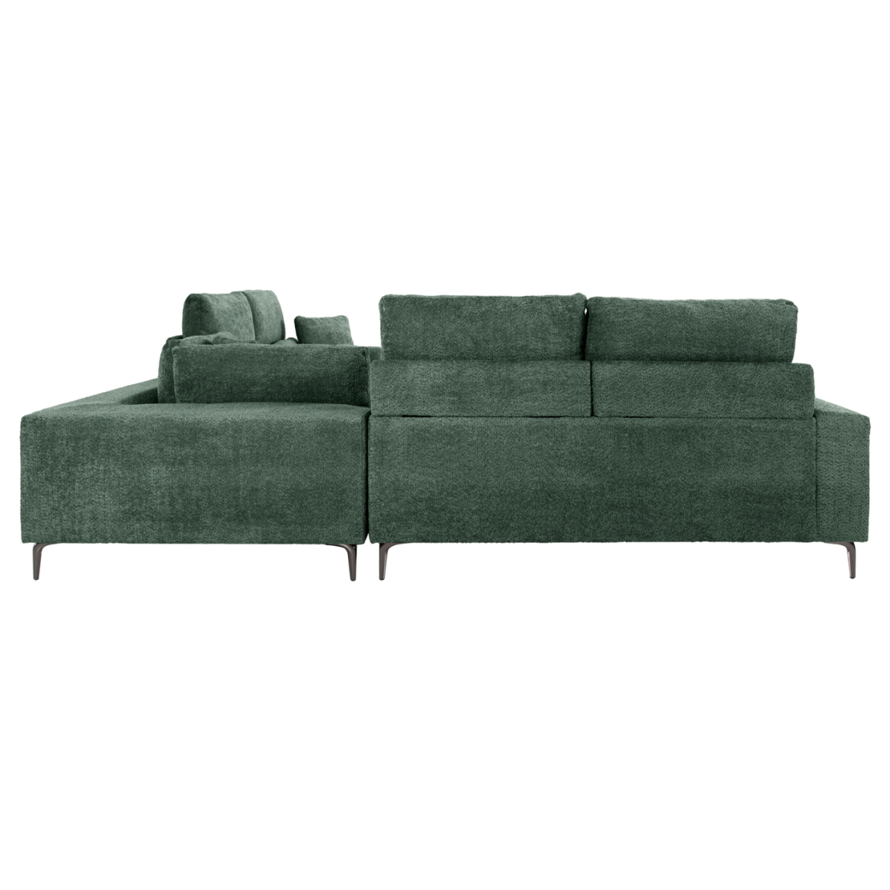 CORNER SOFA SYMMET HM3269.05 GREEN FABRIC-GLOSSY ANTHRACITE LEGS 314x314x90-102Hcm. [5]