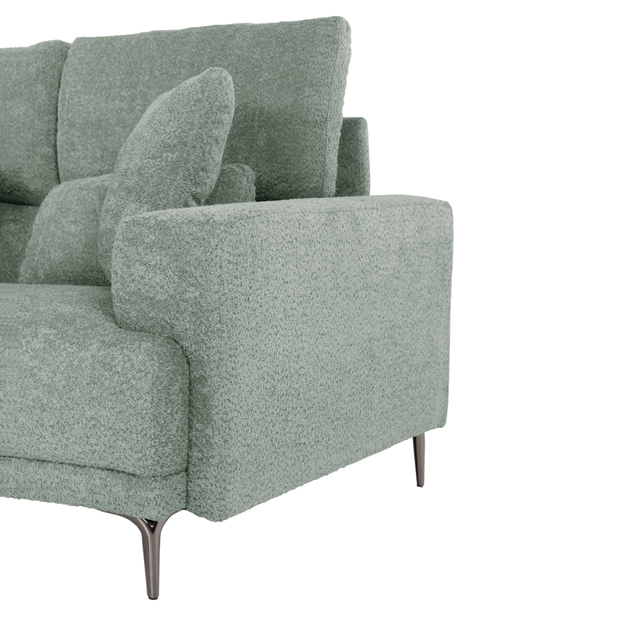 CORNER SOFA SYMMET HM3269.06 MINT FABRIC-GLOSSY ANTHRACITE LEGS 314x314x90-102Hcm. [8]