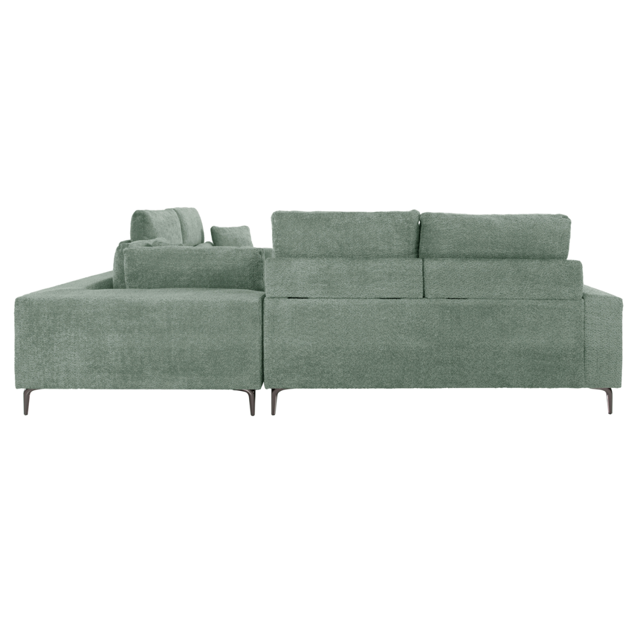 CORNER SOFA SYMMET HM3269.06 MINT FABRIC-GLOSSY ANTHRACITE LEGS 314x314x90-102Hcm. [5]