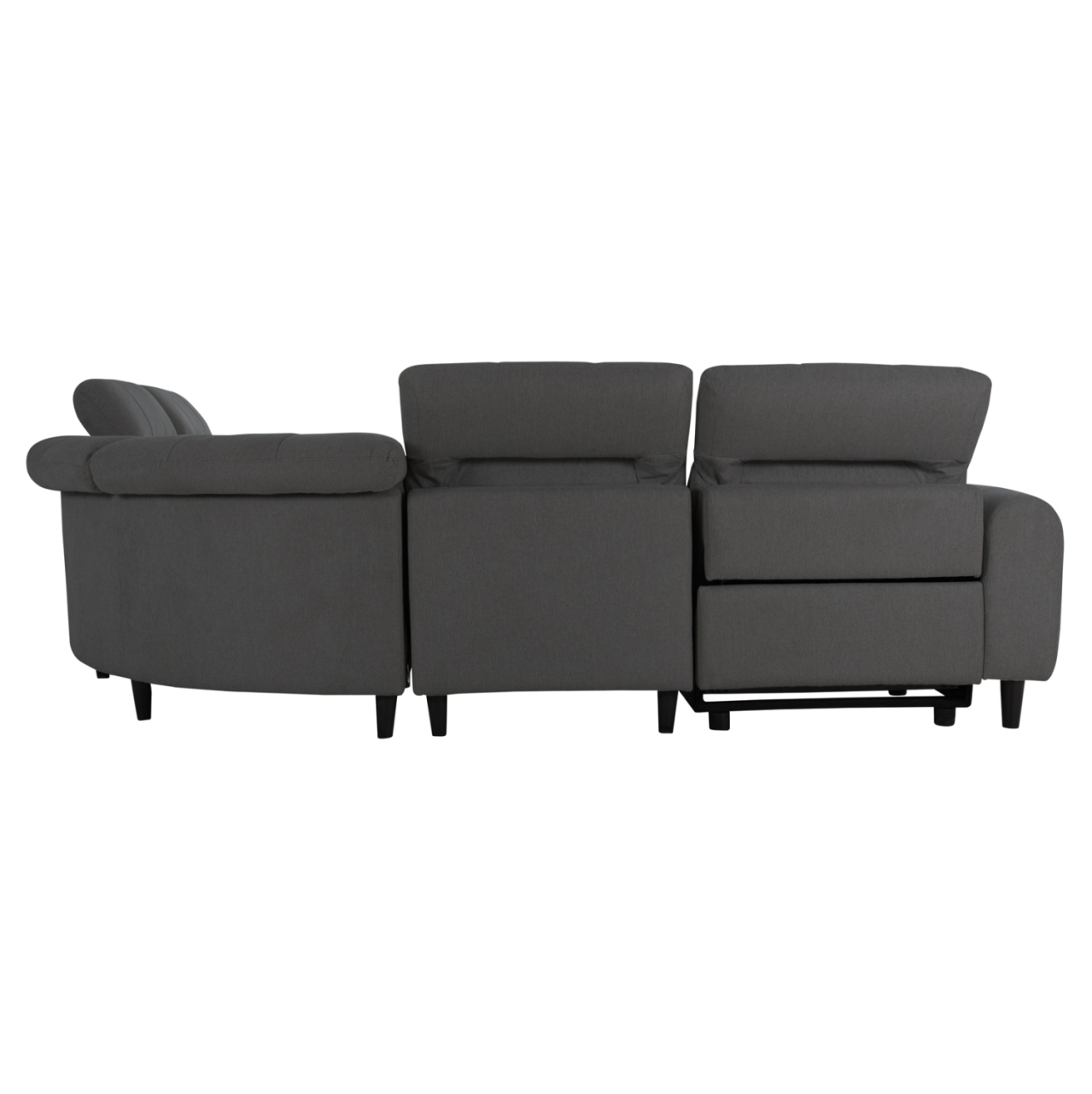 CORNER SOFA WITH 2 RECLINE SEATS ORACLE HM3290.01 GREY FABRIC 260x260x90(seat depth)x94Hcm. [5]