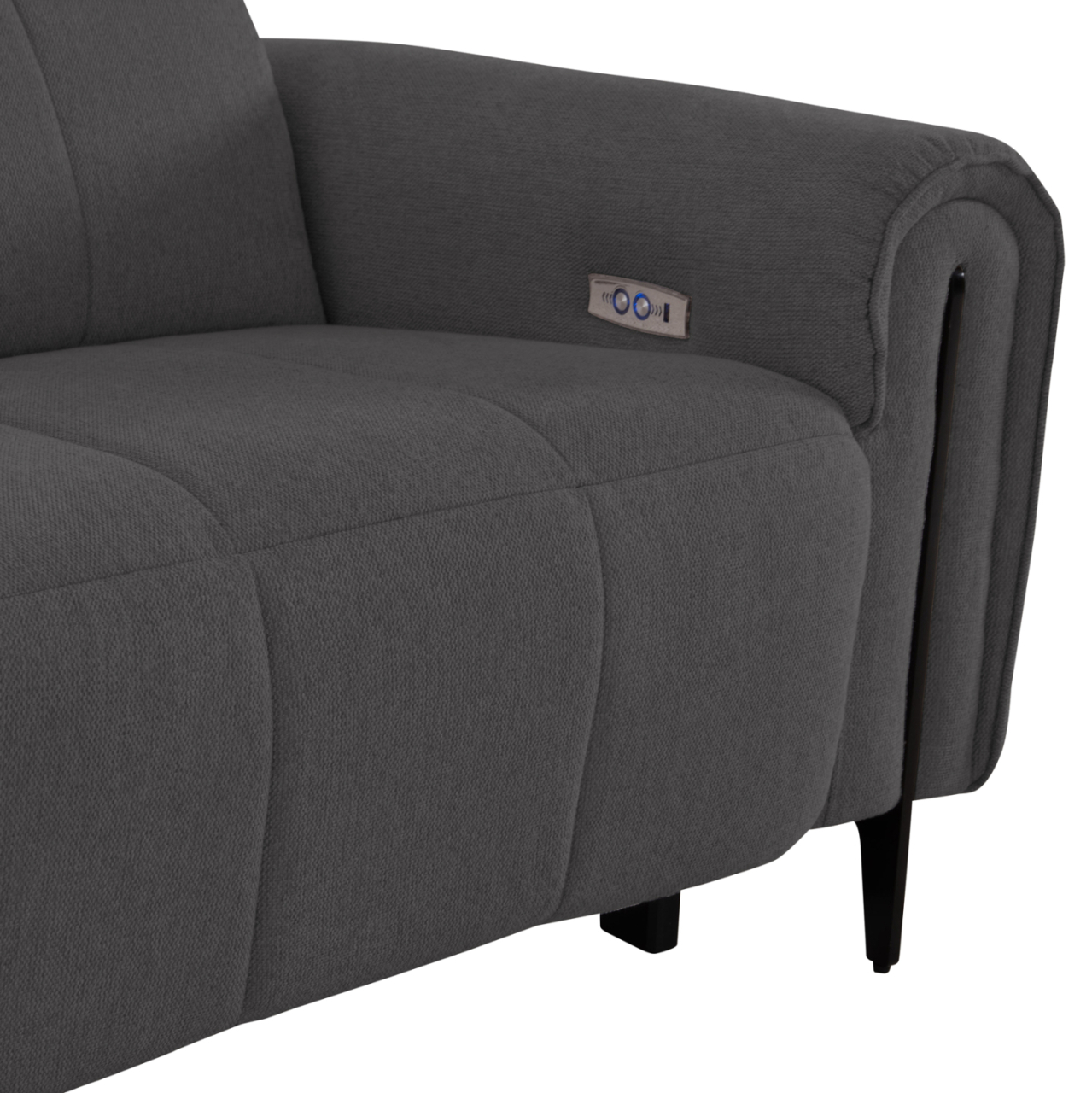 CORNER SOFA WITH 2 RECLINE SEATS ORACLE HM3290.01 GREY FABRIC 260x260x90(seat depth)x94Hcm. [8]