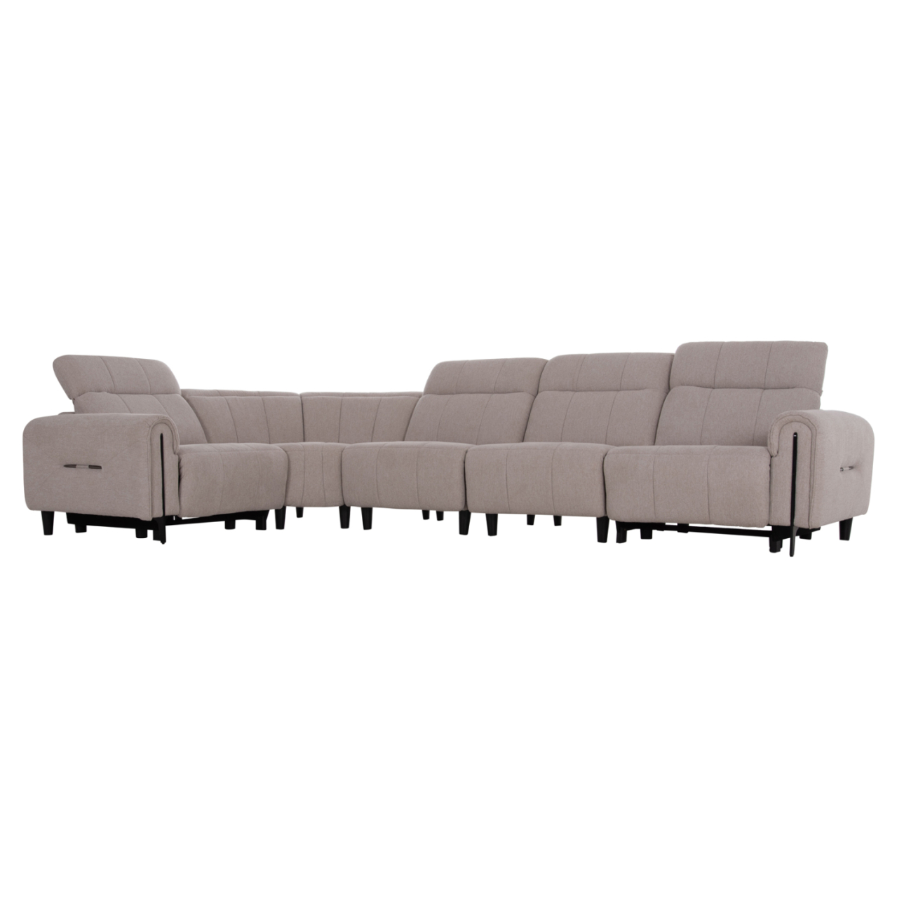 CORNER SOFA WITH 2 RECLINE SEATS ORACLE HM3290.02 BEIGE FABRIC 260x260x90(seat depth)x94Hcm. [6]