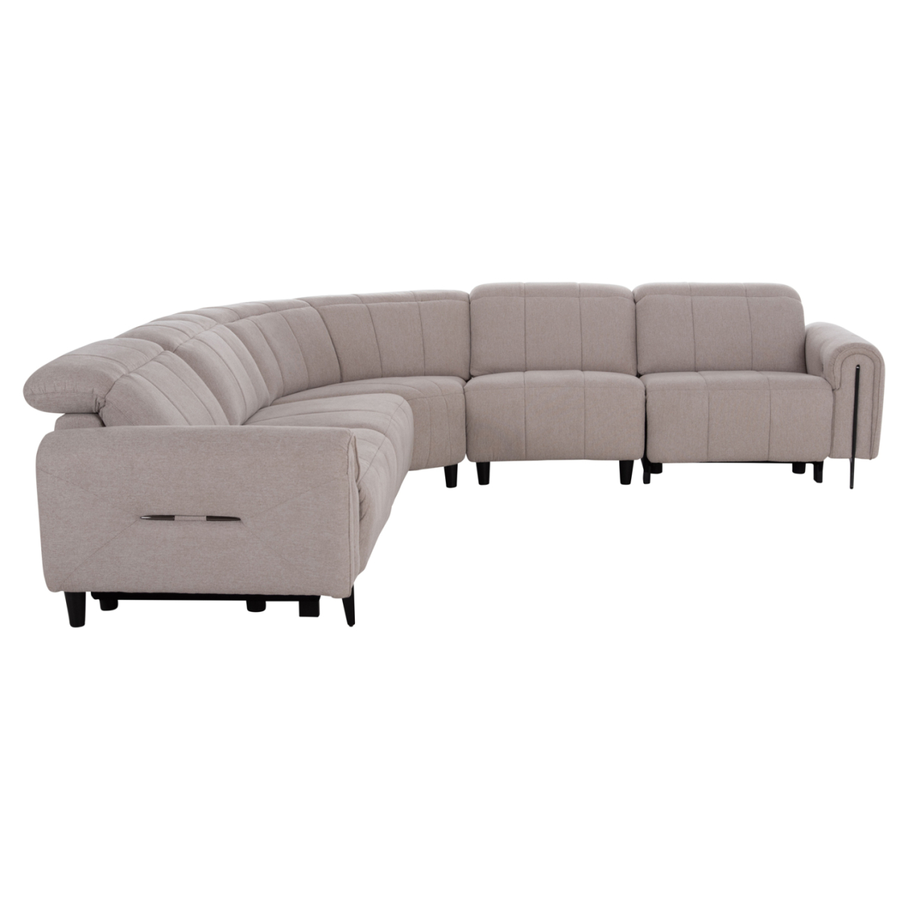CORNER SOFA WITH 2 RECLINE SEATS ORACLE HM3290.02 BEIGE FABRIC 260x260x90(seat depth)x94Hcm. [3]