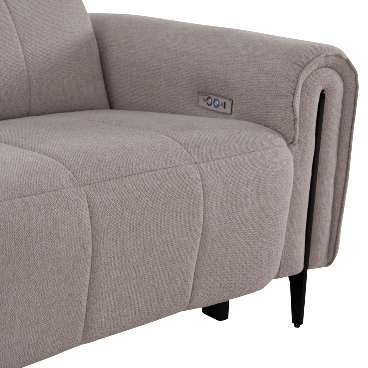 CORNER SOFA WITH 2 RECLINE SEATS ORACLE HM3290.02 BEIGE FABRIC 260x260x90(seat depth)x94Hcm. [8]