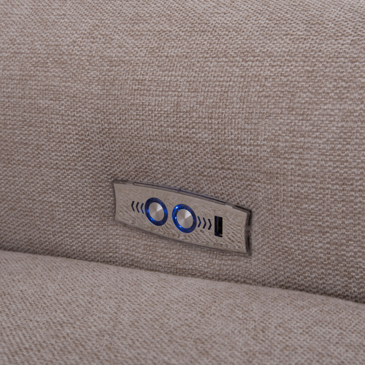 CORNER SOFA WITH 2 RECLINE SEATS ORACLE HM3290.02 BEIGE FABRIC 260x260x90(seat depth)x94Hcm. [9]