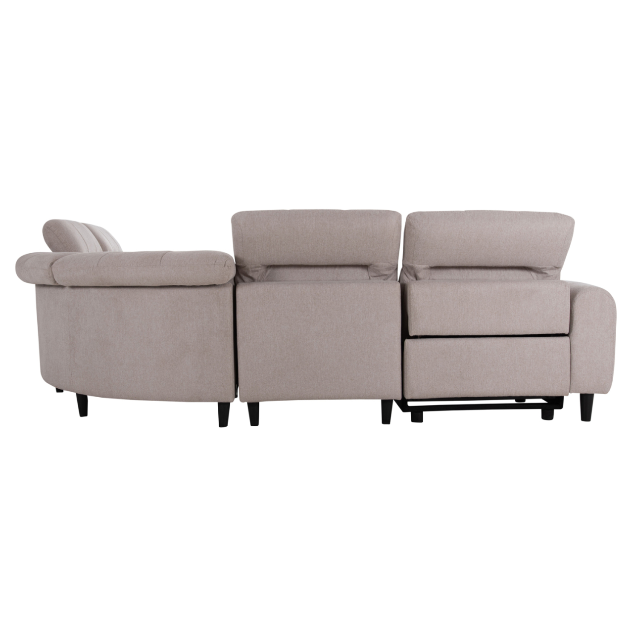 CORNER SOFA WITH 2 RECLINE SEATS ORACLE HM3290.02 BEIGE FABRIC 260x260x90(seat depth)x94Hcm. [5]