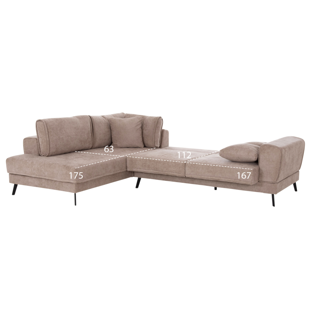 CORNER SOFABED (LEFT) ZENORA HM3337.03L BEIGE FABRIC 303x214x80Hcm [3]