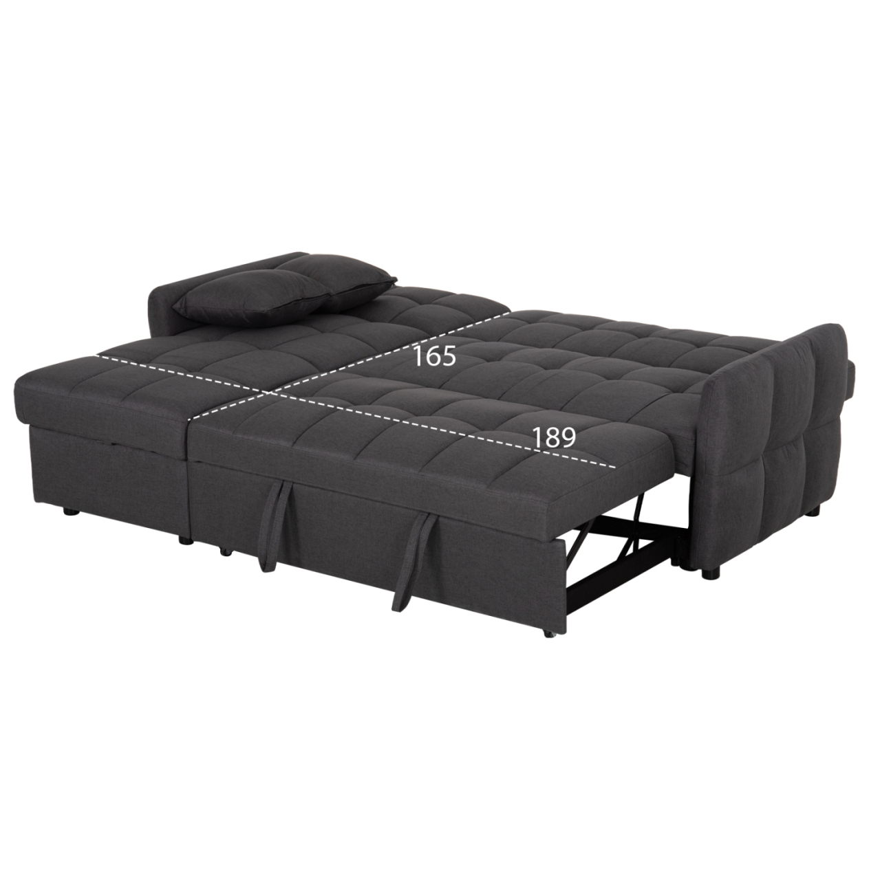 CORNER SOFABED REVERSIBLE NEZU HM3294.01 GREY FABRIC 210x140x78Hcm. [3]