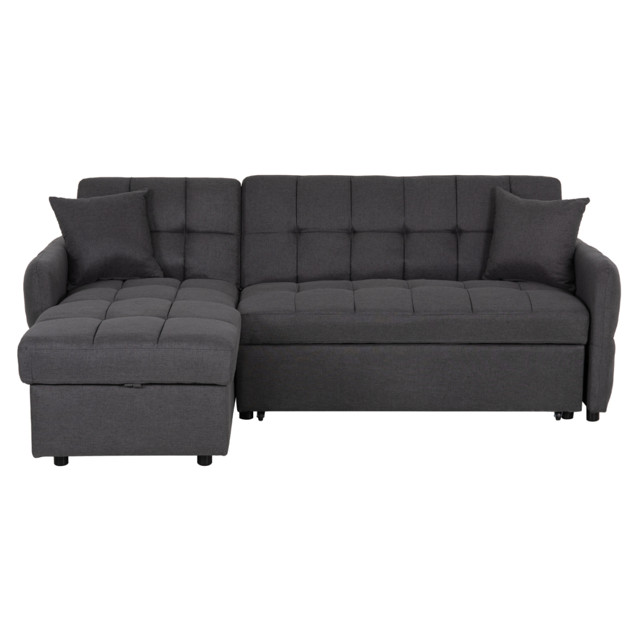 CORNER SOFABED REVERSIBLE NEZU HM3294.01 GREY FABRIC 210x140x78Hcm. [4]