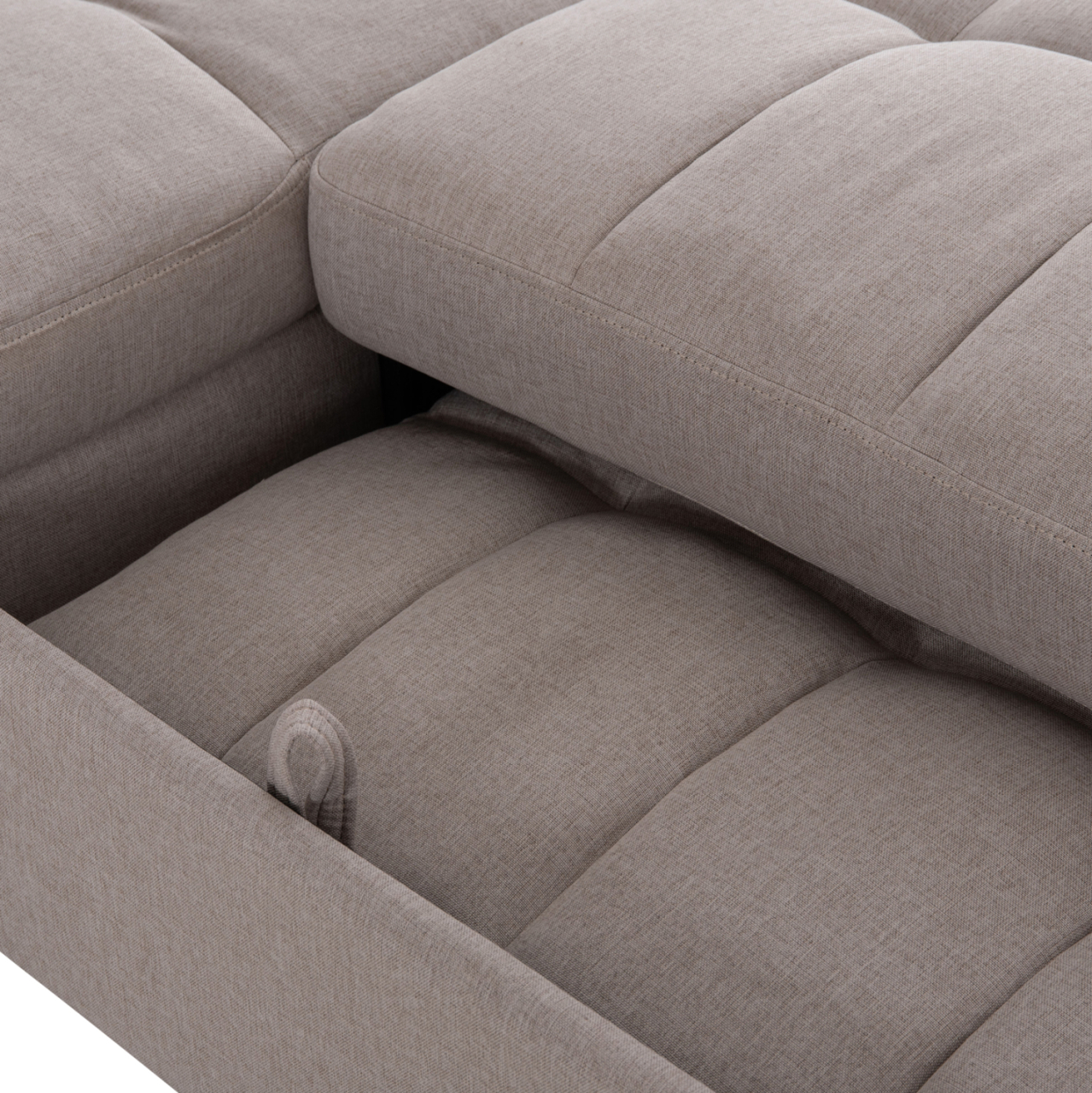 CORNER SOFABED REVERSIBLE NEZU HM3294.02 BEIGE FABRIC 210x140x78Hcm. [9]