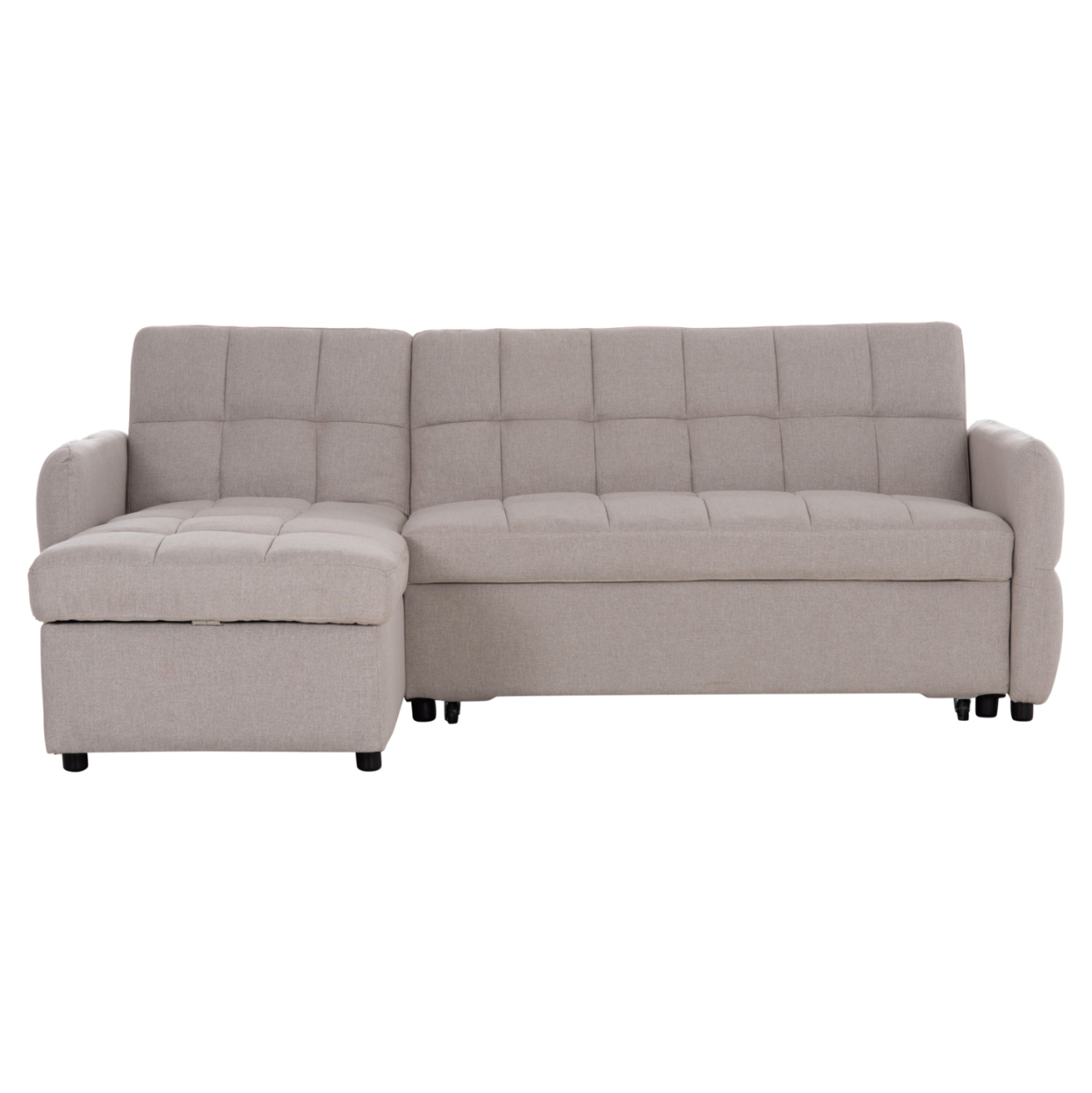 CORNER SOFABED REVERSIBLE NEZU HM3294.02 BEIGE FABRIC 210x140x78Hcm. [4]