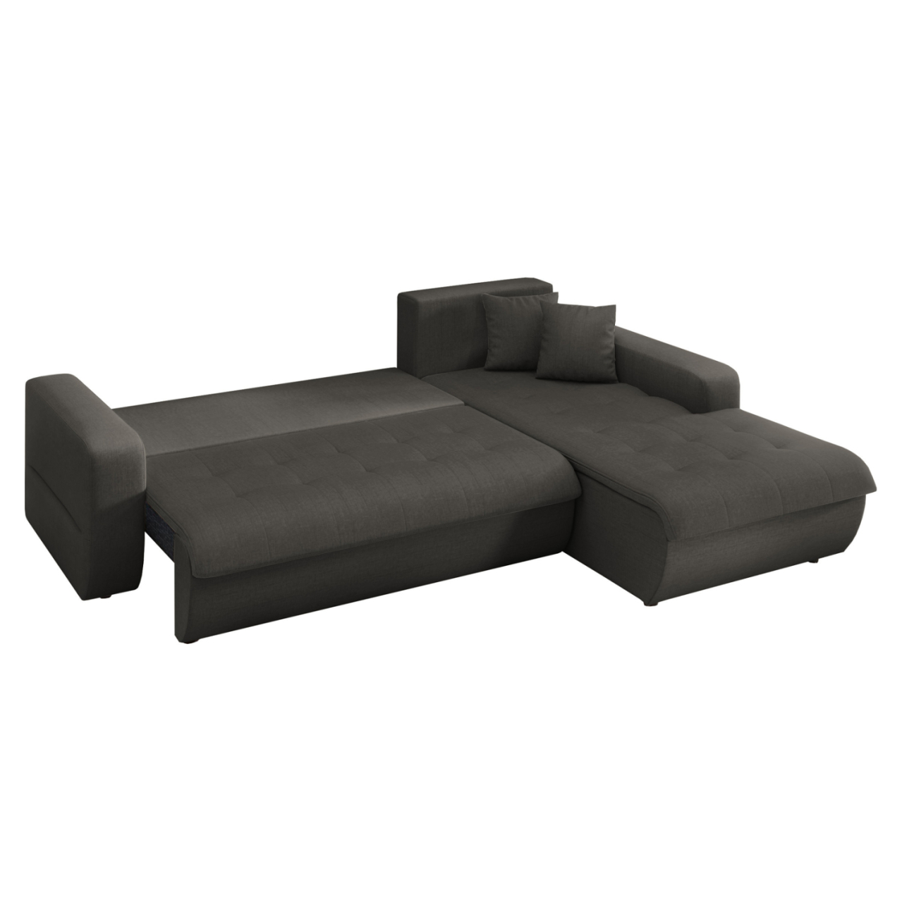CORNER SOFABED RIGHT KANSO HM3338.01R GREY FABRIC 244x188x80Hcm. [5]