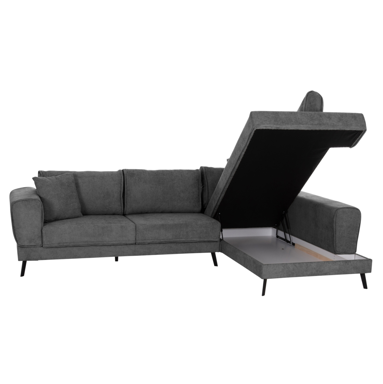 CORNER SOFABED (RIGHT) ZENORA HM3337.01R DARK GREY FABRIC 303x214x80Hcm [4]