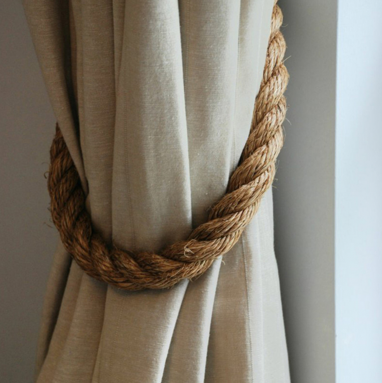 CURTAIN TIEBACK 100% BEIGE ROPE HM8946.01 60x2x2 cm. [3]