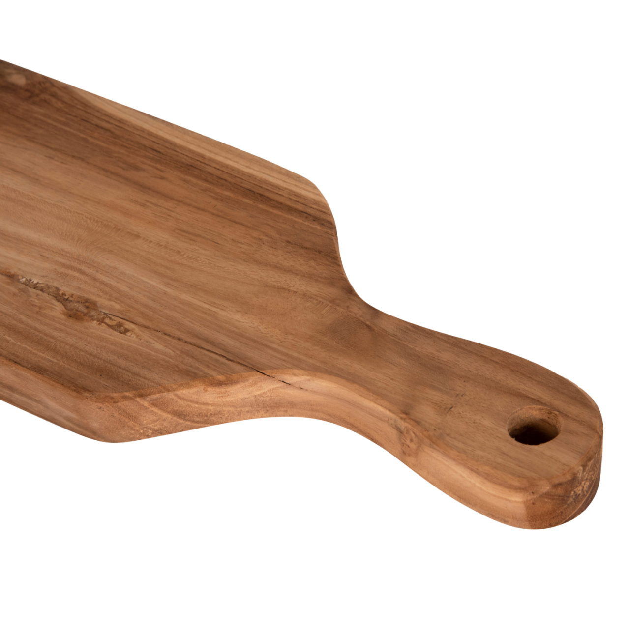 CUTTING BOARD FOR THE KITCHEN HM4285 TEAK WOOD IN NATURAL-WITH HANDLE and HANGING HOLE 15x58x2Hcm. [5]
