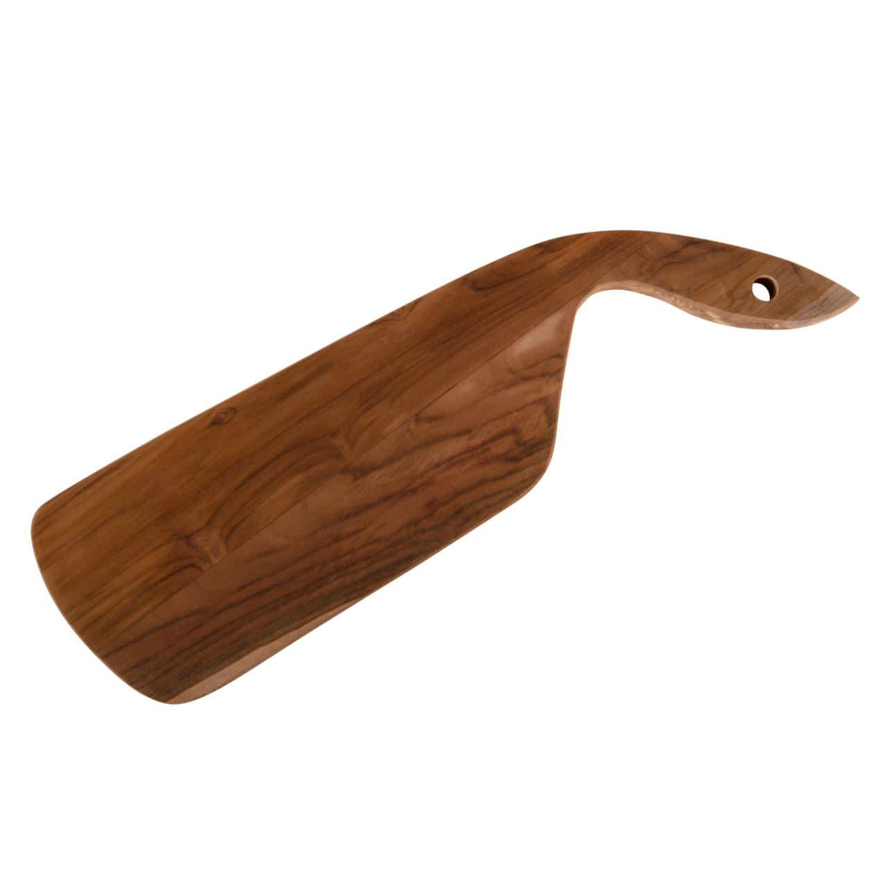 CUTTING BOARD FOR THE KITCHEN HM4289 TEAK WOOD IN NATURAL-HANGING HOLE-SLANTED HANDLE 14,5x50x2Hcm. [4]