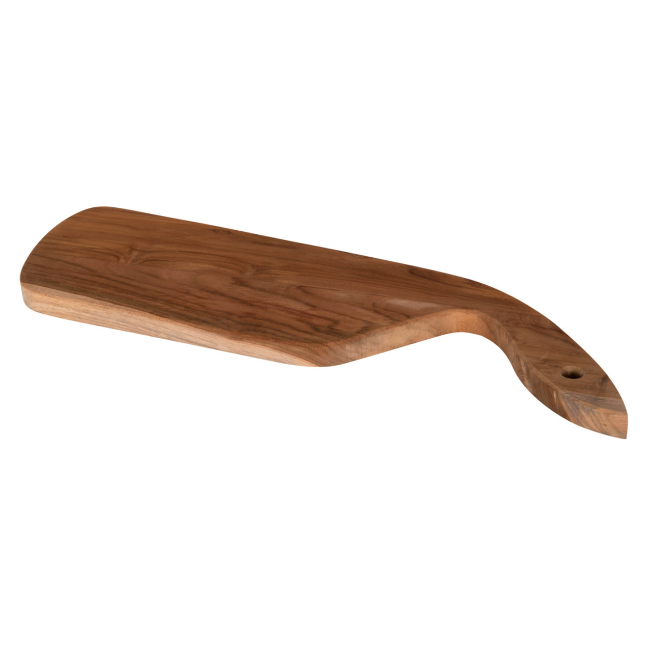 CUTTING BOARD FOR THE KITCHEN HM4289 TEAK WOOD IN NATURAL-HANGING HOLE-SLANTED HANDLE 14,5x50x2Hcm. [3]