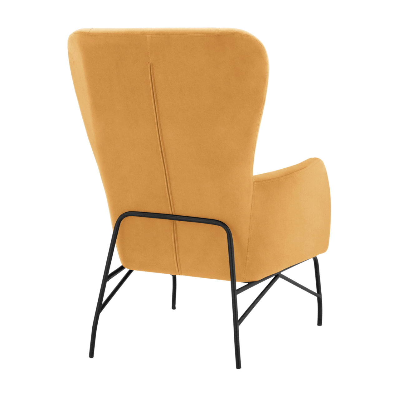DANIA Armchair, Velvet Gold, metal black leg HM8721.09 67x80x102 cm. [5]