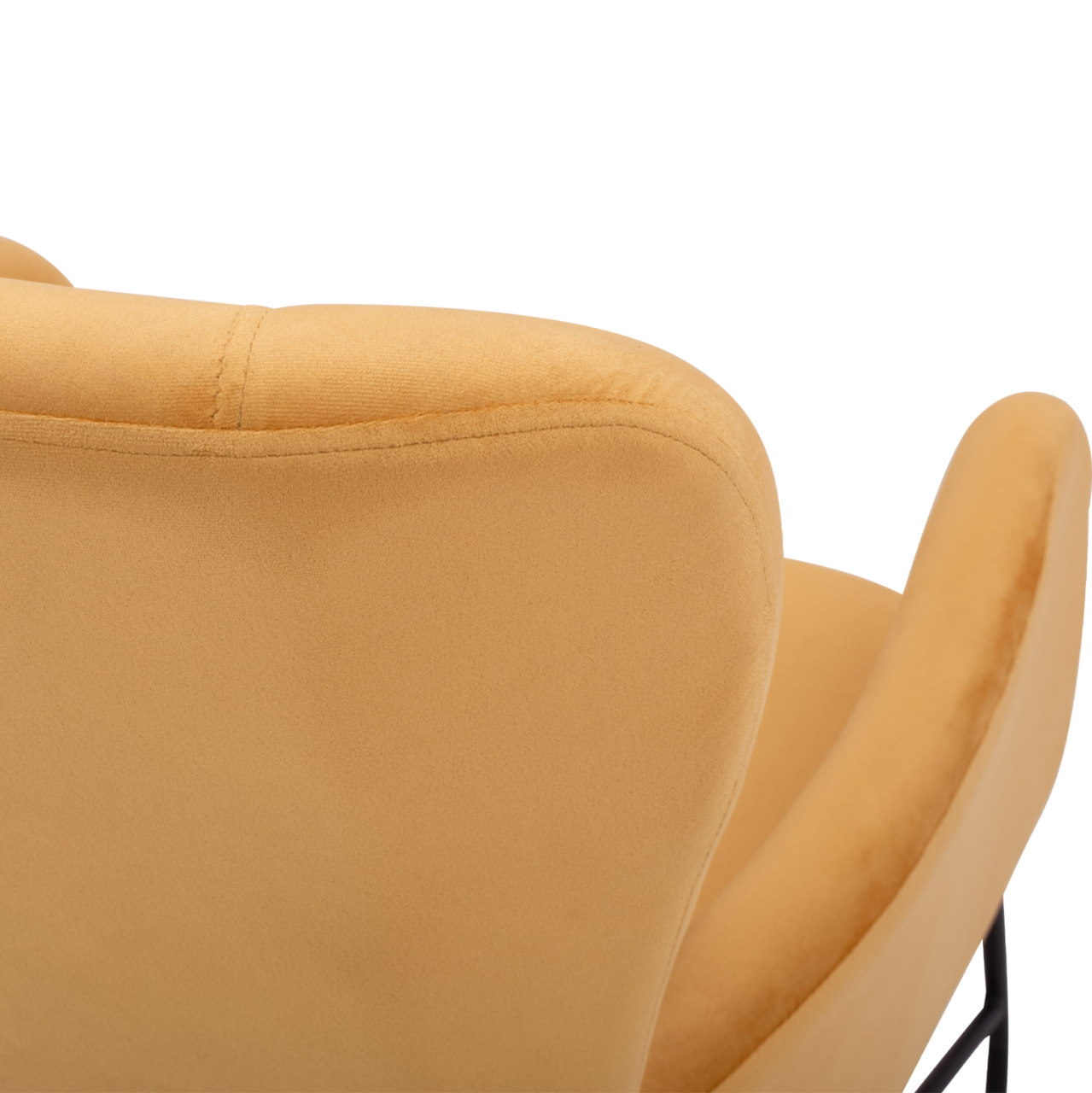 DANIA Armchair, Velvet Gold, metal black leg HM8721.09 67x80x102 cm. [10]