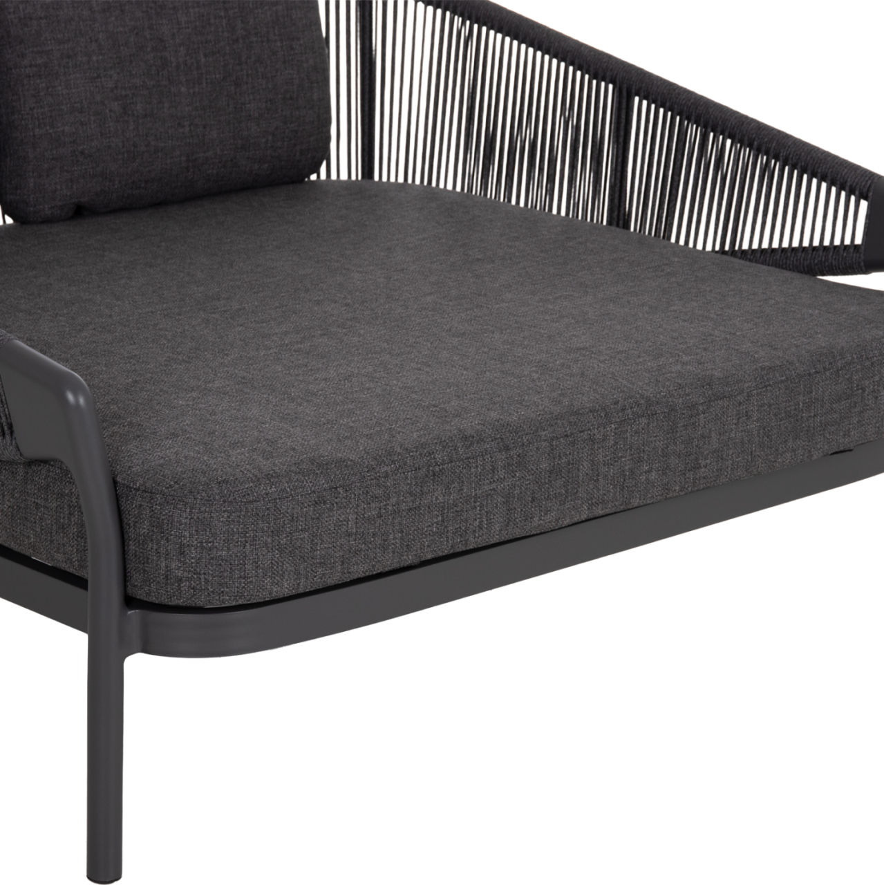 DAYBED SERIES XANTION HM6474.01 DARK GREY ALUMINUM-ROPE-OLEFIN FABRIC 157x147x88Hcm. [8]