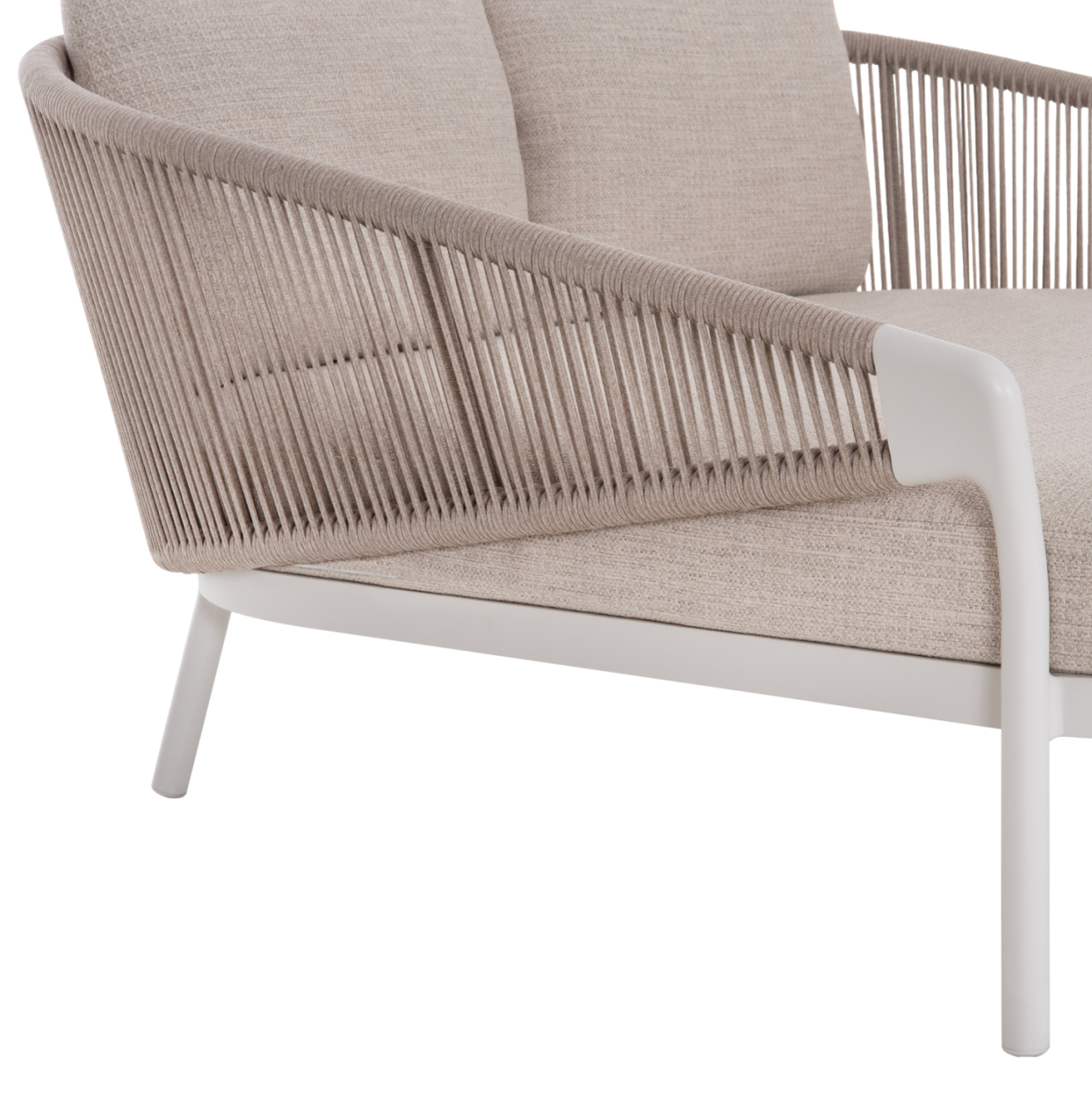 DAYBED SERIES XANTION HM6474.02 WHITE ALUMINUM-ROPE-OLEFIN FABRIC 157x147x88Hcm. [9]