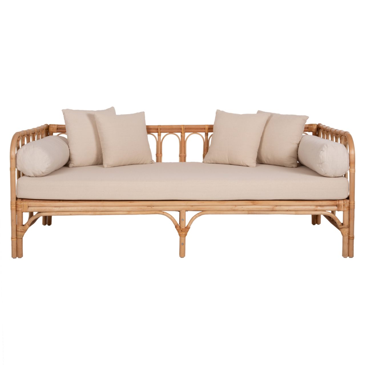 DAYBED-SOFA LIGNANO HM9660 RATTAN IN NATURAL-BEIGE CUSHIONS 200x100x75Hcm. [3]