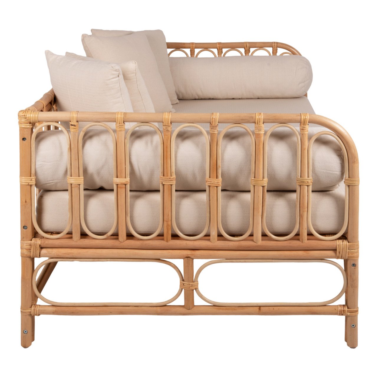 DAYBED-SOFA LIGNANO HM9660 RATTAN IN NATURAL-BEIGE CUSHIONS 200x100x75Hcm. [4]