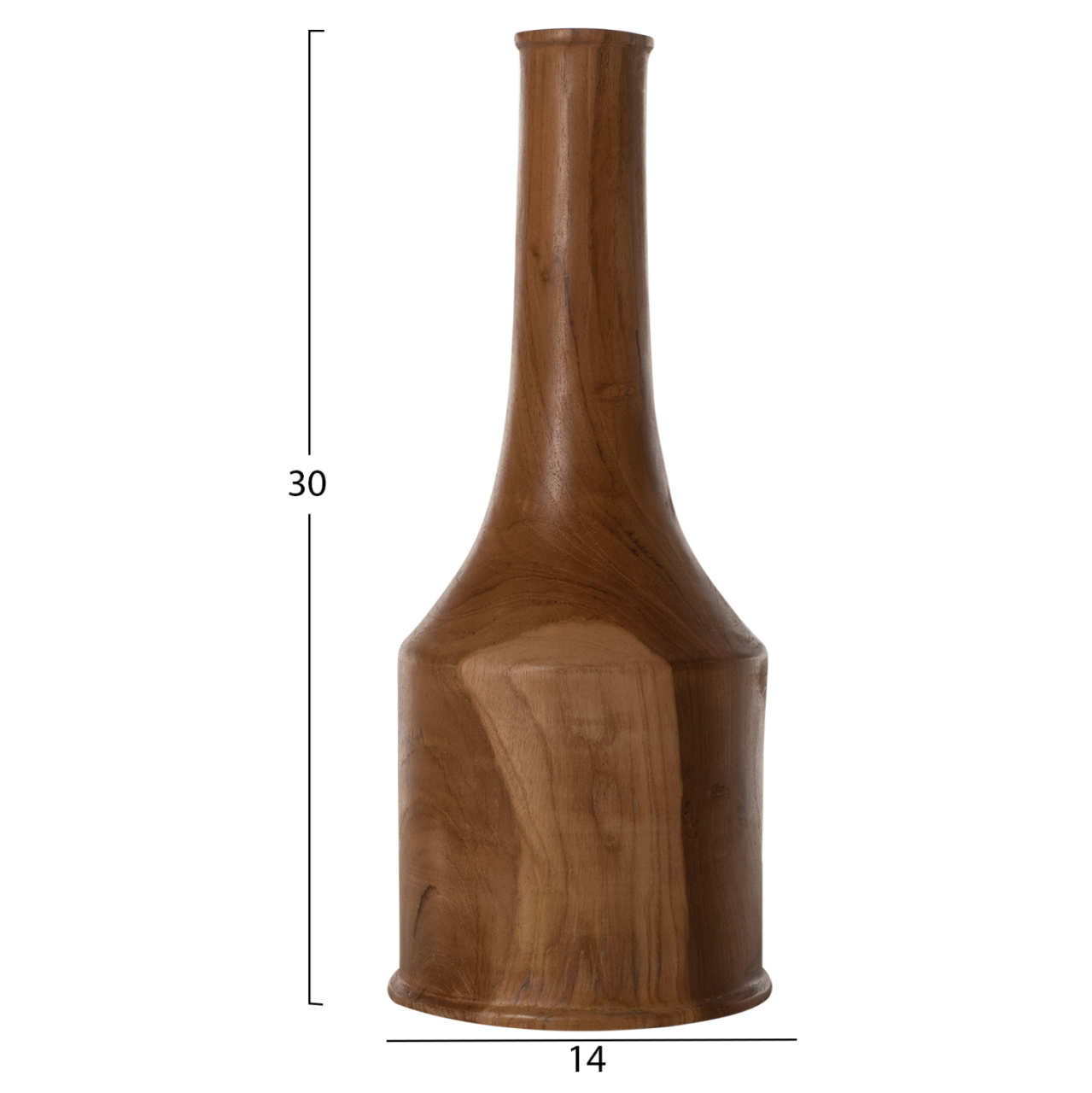 DECOR BOTTLES 3PCS SET HM7717 SOLID TEAK NATURAL [2]