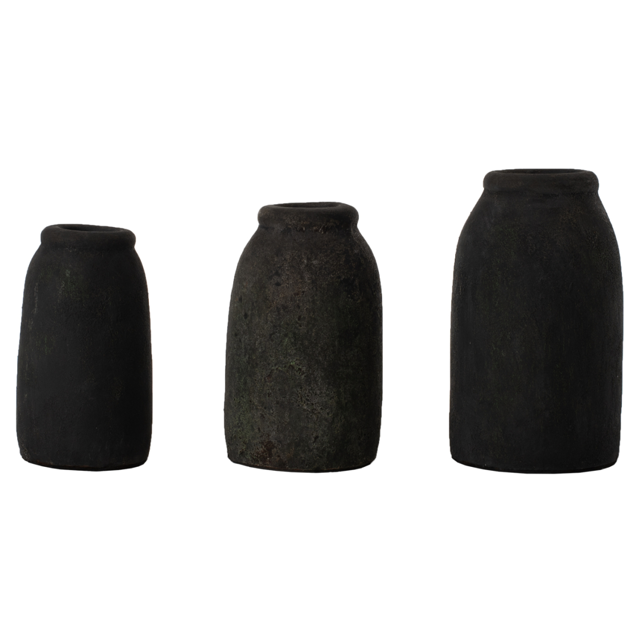 DECOR VASES 3PCS HM7711 TERRACOTTA FOSSIL GREY [5]